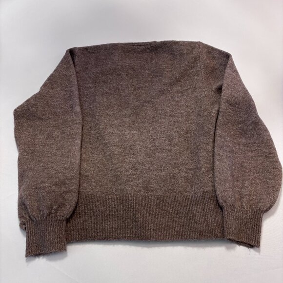 Loft Outlet Womens Ballet Sweater Faux Wrap Ballet Side Tie Brown L Petite - Picture 2 of 5